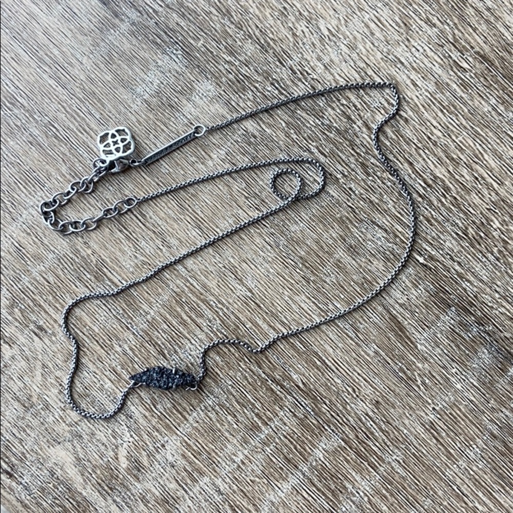 Kendra Scott chrome drop pendant